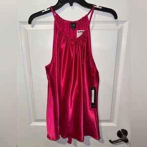 Nicole Miller Bright Fuchsia Satin Top